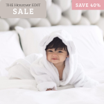 Hooded Bathrobe - White (Discount applied at checkout)